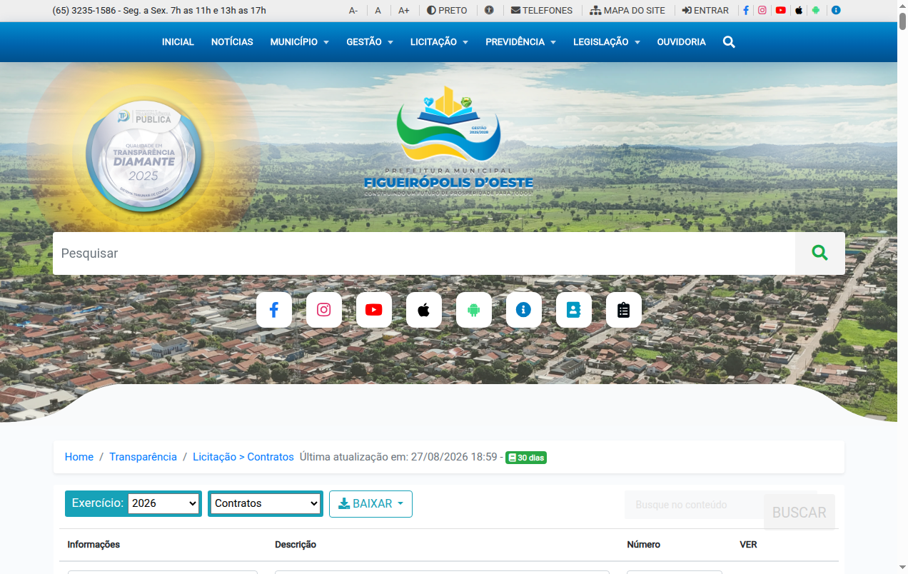 Screenshot de Disponibilidade