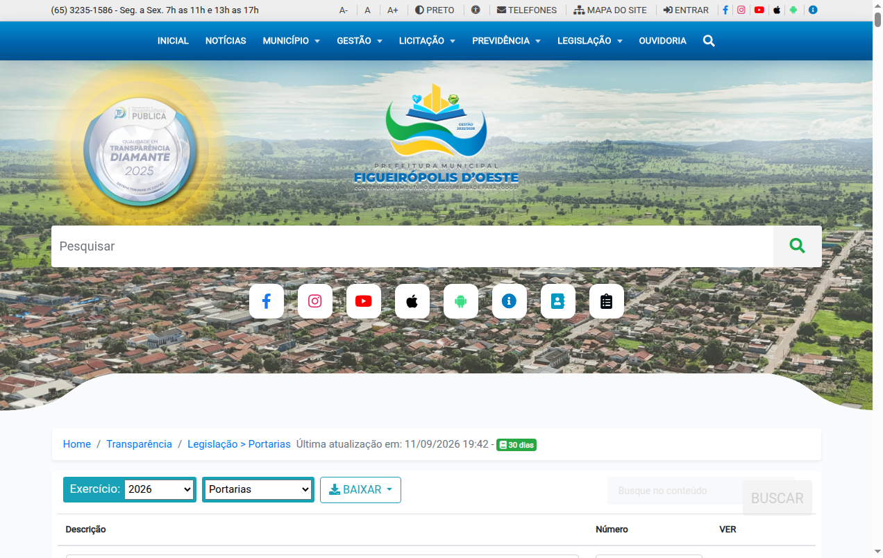 Screenshot de Disponibilidade