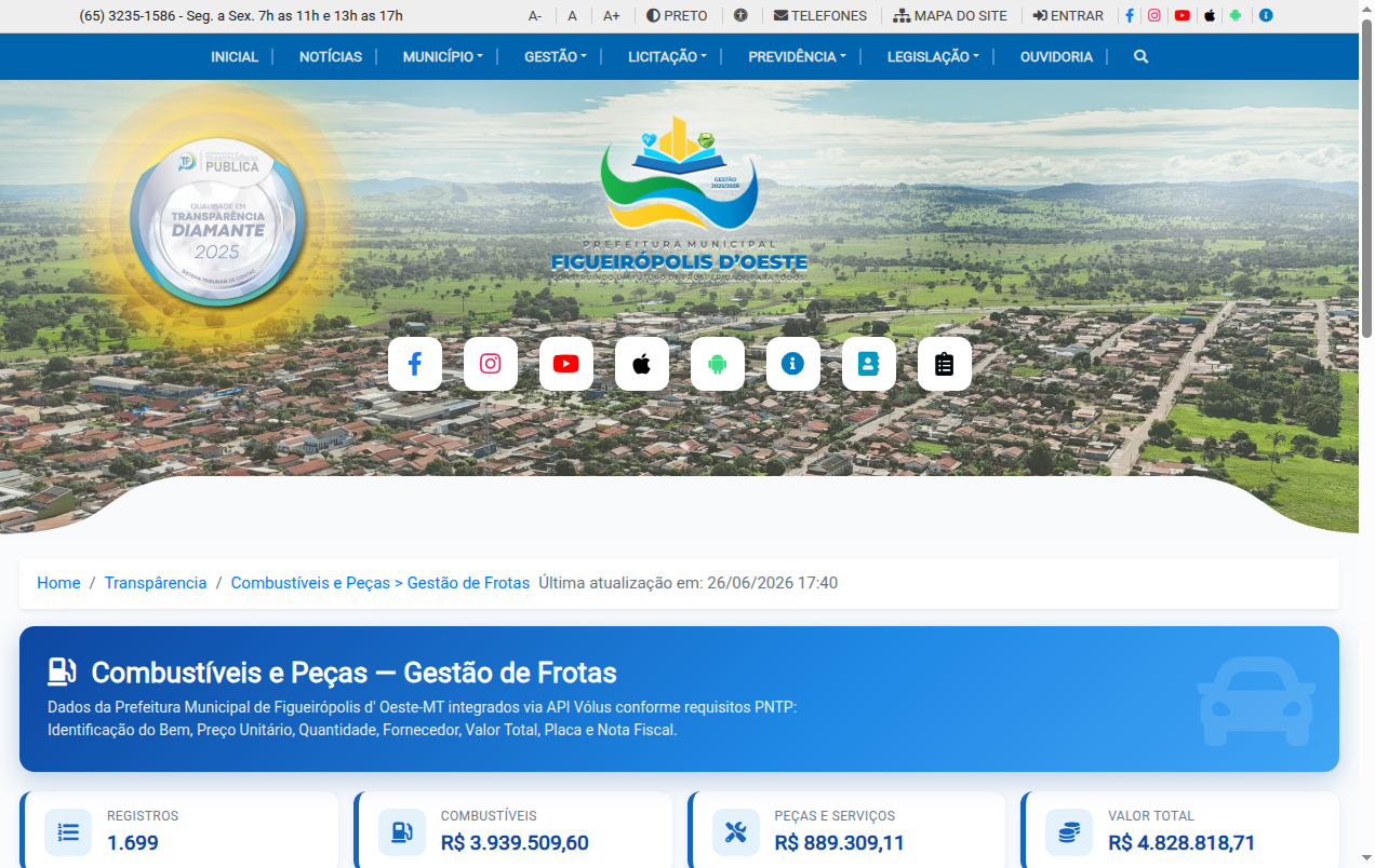 Screenshot de Abastecimentos e Manutenções de Veículos