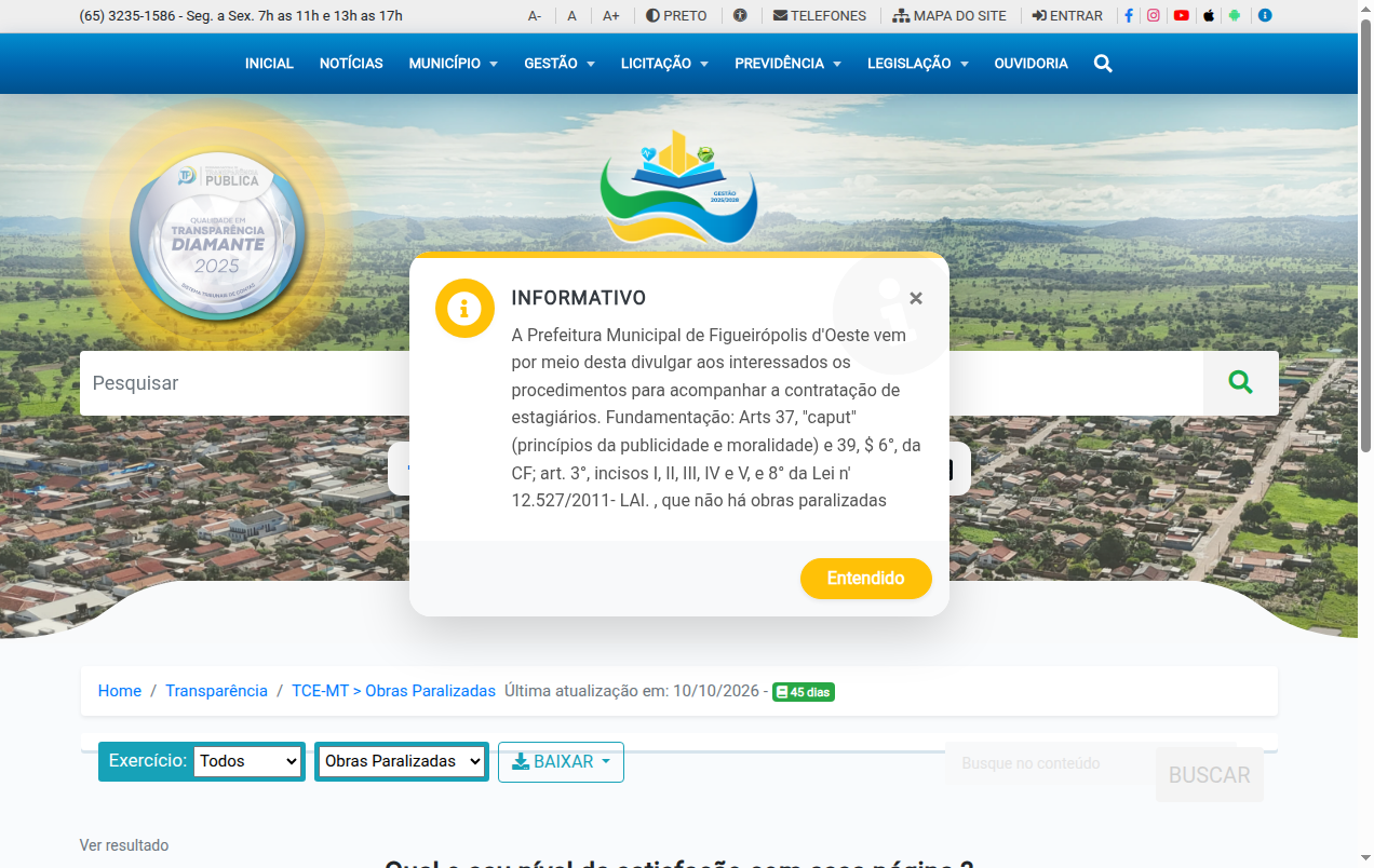 Screenshot de Obras Paralisadas