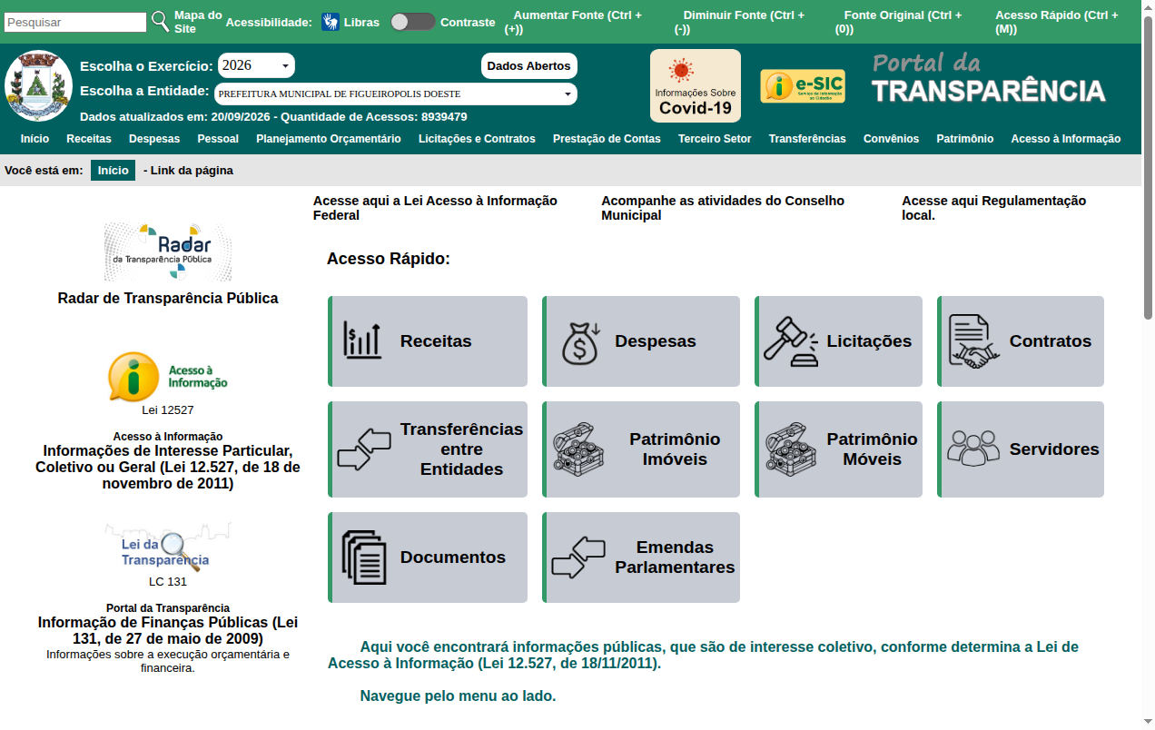 Screenshot de Disponibilidade