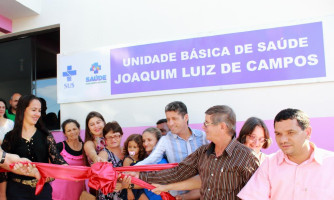 Reinauguração da UBS Unidade Básica de Saúde Joaquim Luís de Campos, e inauguração da nova sede do INDEA e USC SEFAZ (exatoria)