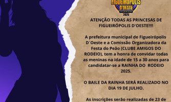 Inscrições abertas para Rainha do Rodeio em Figueirópolis DOeste