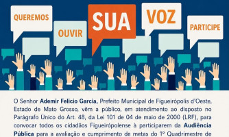 Audiência Pública: Avaliação das Metas do 1º Quadrimestre 2026