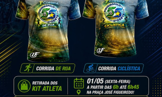 Comemoração 55 anos: Horários Corrida e Ciclística - 01/05