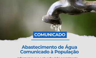 Figueirópolis D’Oeste: Suspensão temporária do abastecimento de água — Retorno gradual nos próximos dias