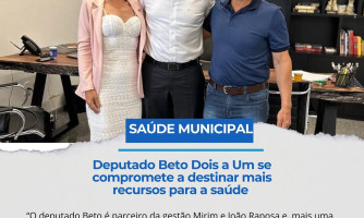 João Raposa e Sílvia Fernandes se reúnem com deputado Beto Dois a Um para assegurar novos investimentos na saúde municipal