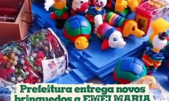 Novos brinquedos trazem mais alegria e aprendizado na EMEI