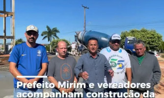 Prefeito Mirim e vereadores vistoriaram obras da nova ETA