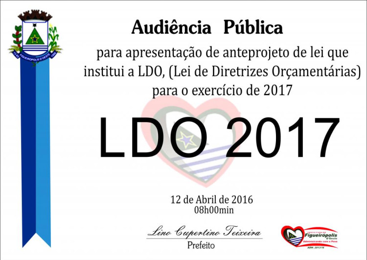 AVISO DE AUDIENCIA PUBLICA LDO 2017