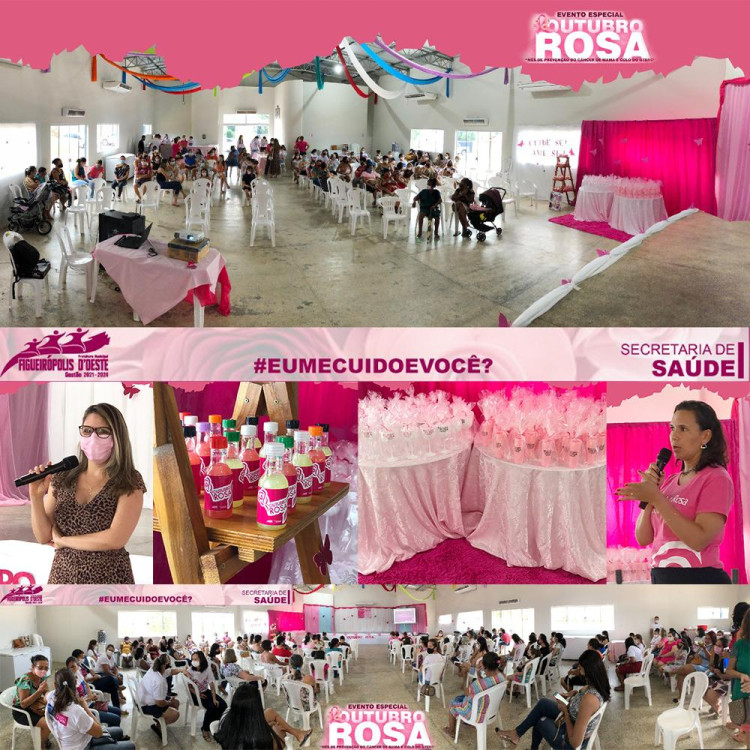 Evento especial sobre Outubro Rosa, mês de conscientização ao câncer de mama é realizado em Figueirópolis D'Oeste