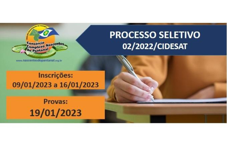 PROCESSO SELETIVO 02/ 2022/ CIDESAT