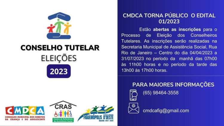 ELEIÇÃO UNIFICADA PARA O CONSELHO TUTELAR EDITAL 001-2023