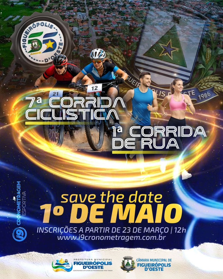 1º de Maio: 7ª Corrida Ciclística e Corrida de Rua em Figueirópolis D’Oeste