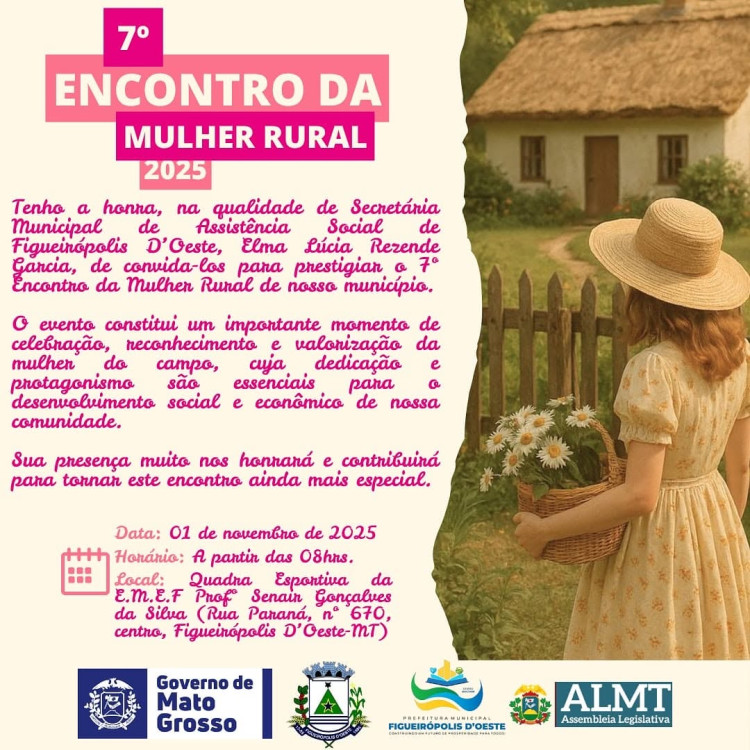 7º Encontro da Mulher Rural: Celebrando e Valorizando a Mulher do Campo — 01/11/2025