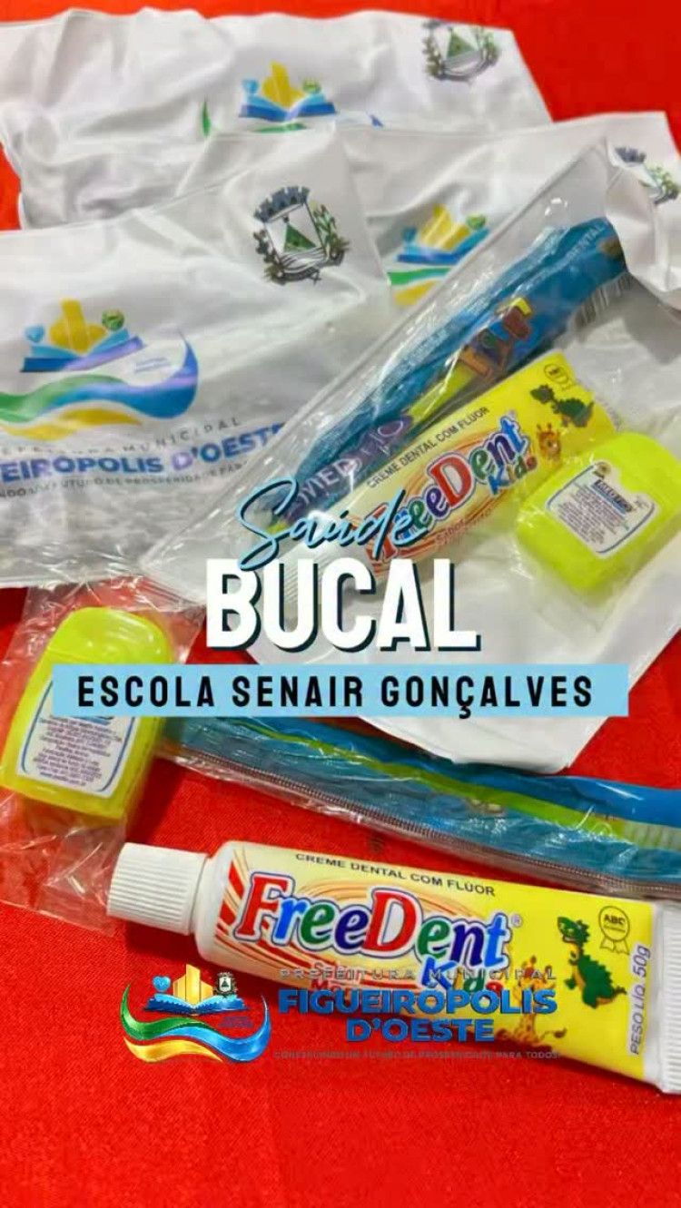 Alunos da EMEF Professora Senair recebem kits de higiene bucal