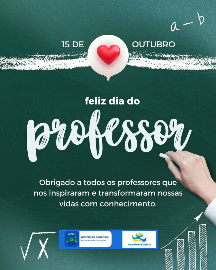 Feliz Dia do Professor — Gratidão aos Educadores de Figueirópolis d’Oeste