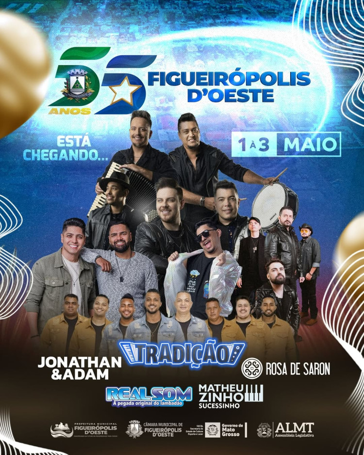 Figueirópolis D’Oeste celebra 55 anos de 1 a 3 Maio