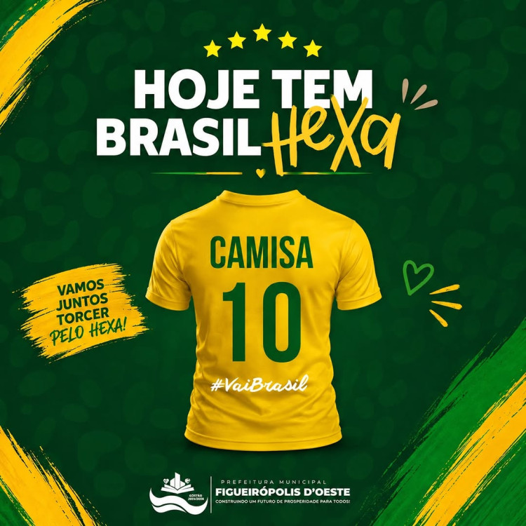 Figueirópolis D’Oeste veste a amarelinha rumo ao hexa