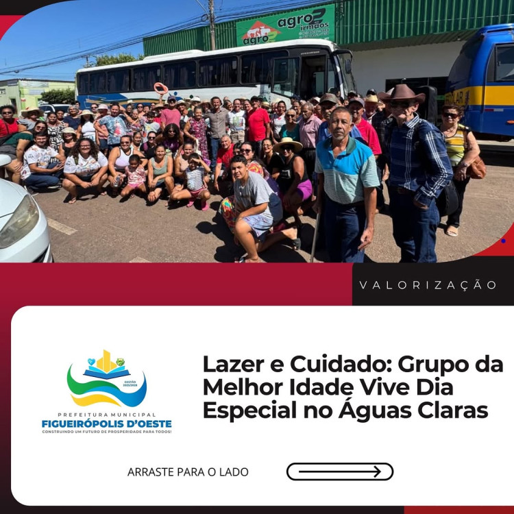 Melhor Idade celebra dia de lazer e integração no Parque Aquático Águas Claras
