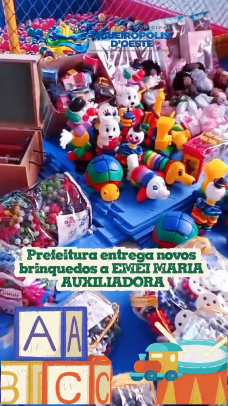 Novos brinquedos trazem mais alegria e aprendizado na EMEI
