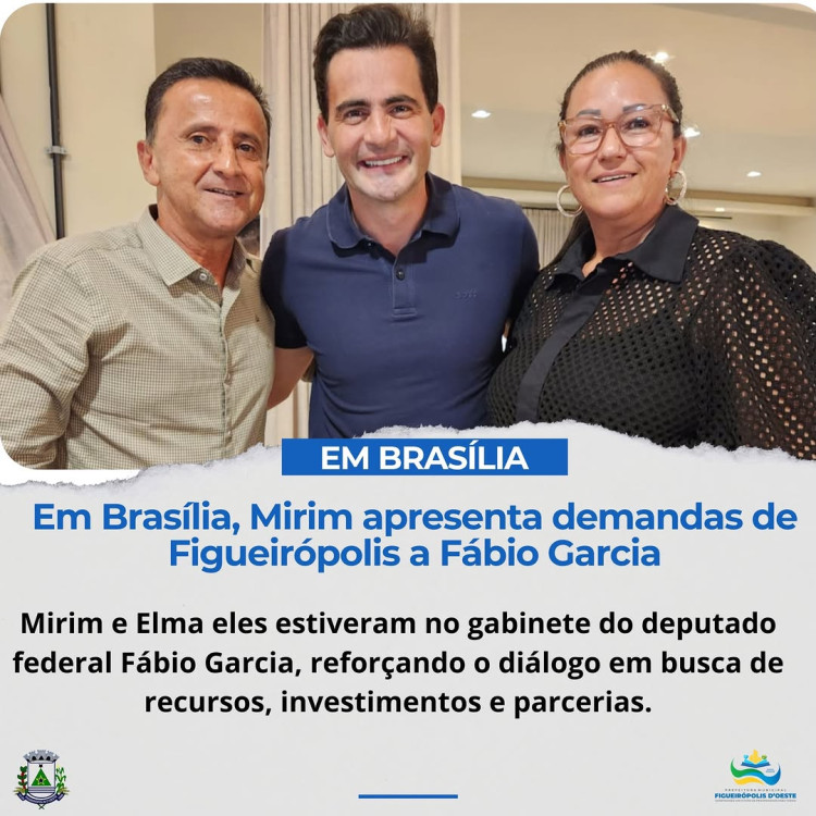 Prefeito Mirim e Elma Lúcia articulam recursos com Fábio Garcia