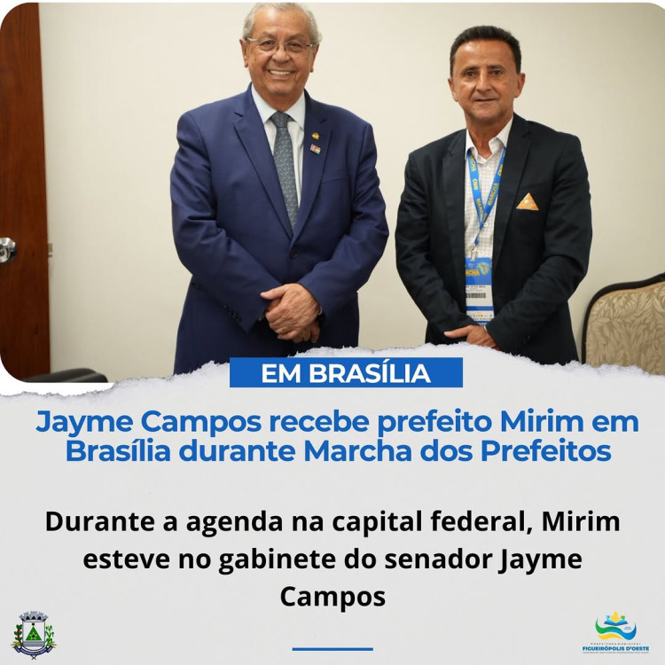 Prefeito Mirim e primeira-dama buscam recursos em Brasília