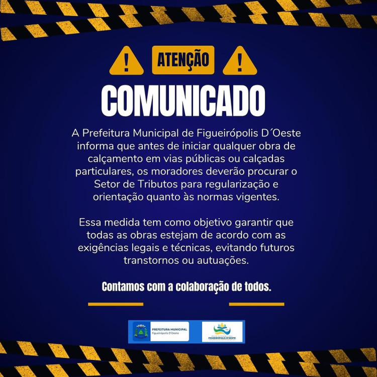 Regularize Sua Obra: Procure o Setor de Tributos Antes de Calçar Vias ou Calçadas