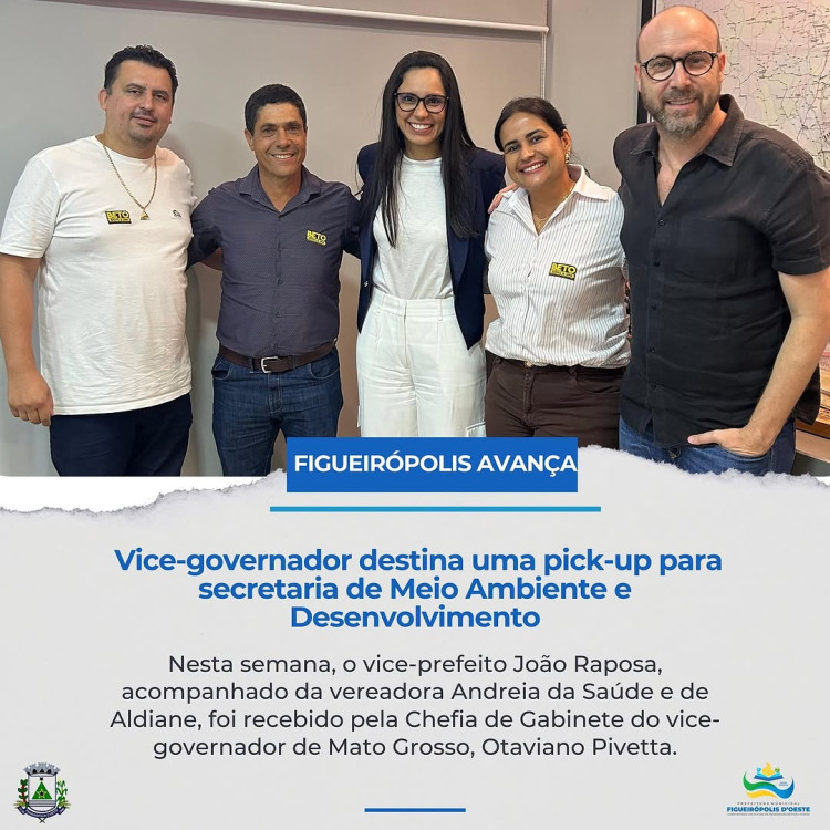 Vice-prefeito João Raposa conquista pick-up para fortalecer agricultura familiar em Figueirópolis