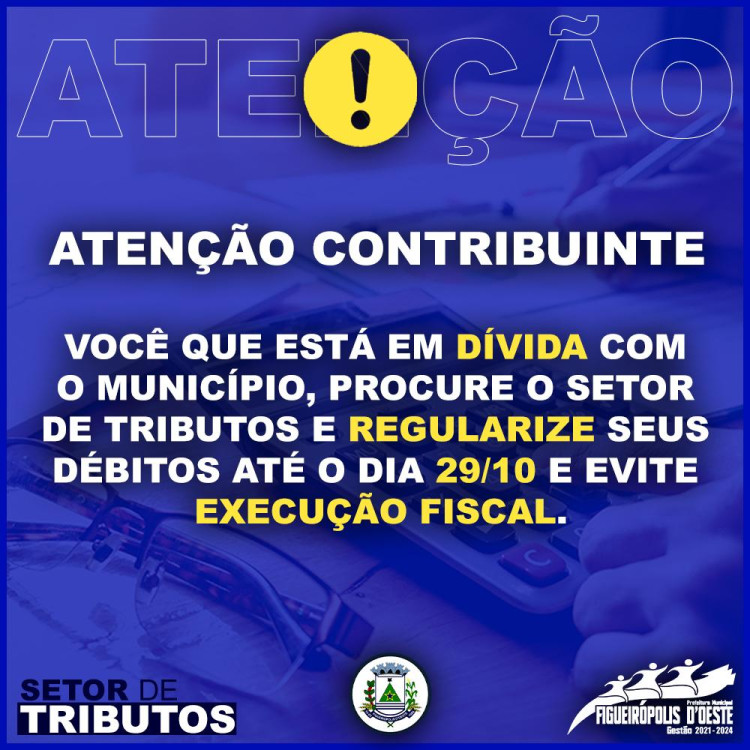 ATENÇÃO CONTRIBUINTE
